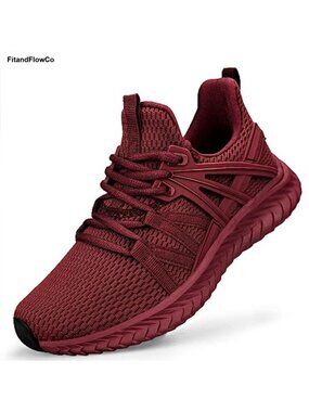 Women's Lightweight Breathable Knit Slip On Running Sneakers Walking Shoes
